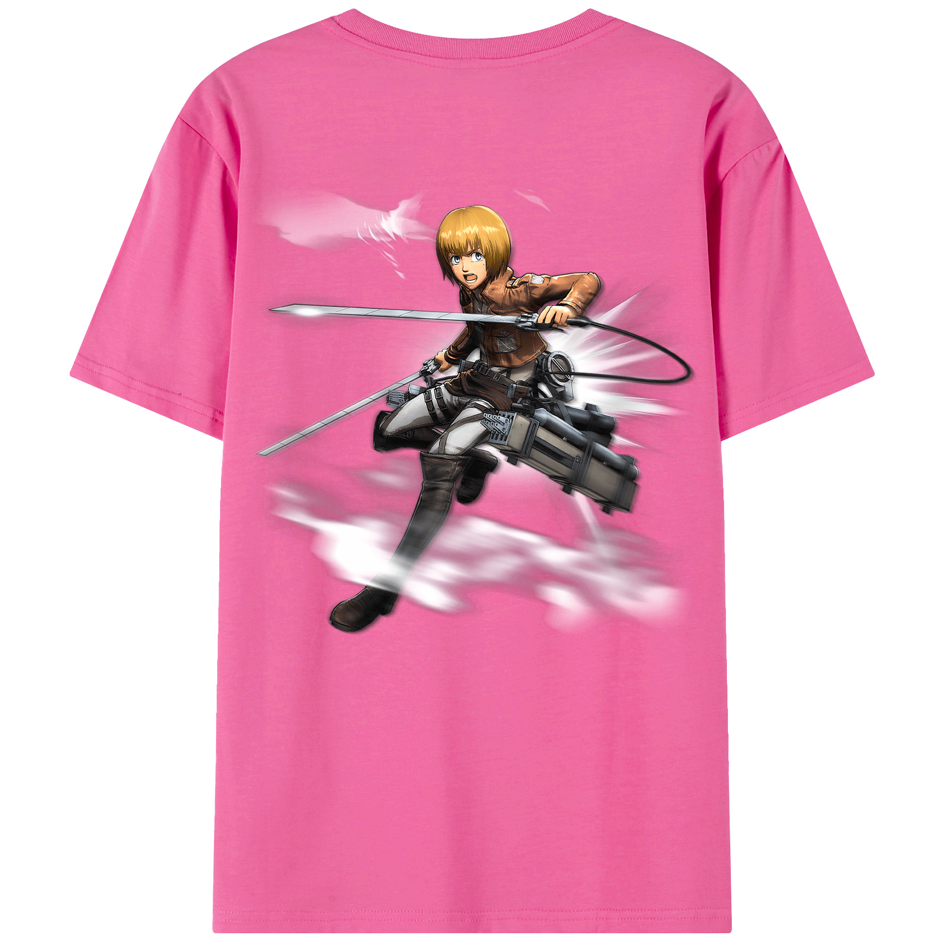 （画像用） 進撃の巨人 アルミン·アルレルト Attack on Titan Armin Arlert レディース半袖Tシャツ(バックプリント)